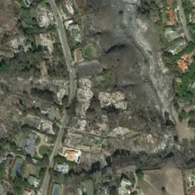 Post-event image of the same scene after the wildfire.